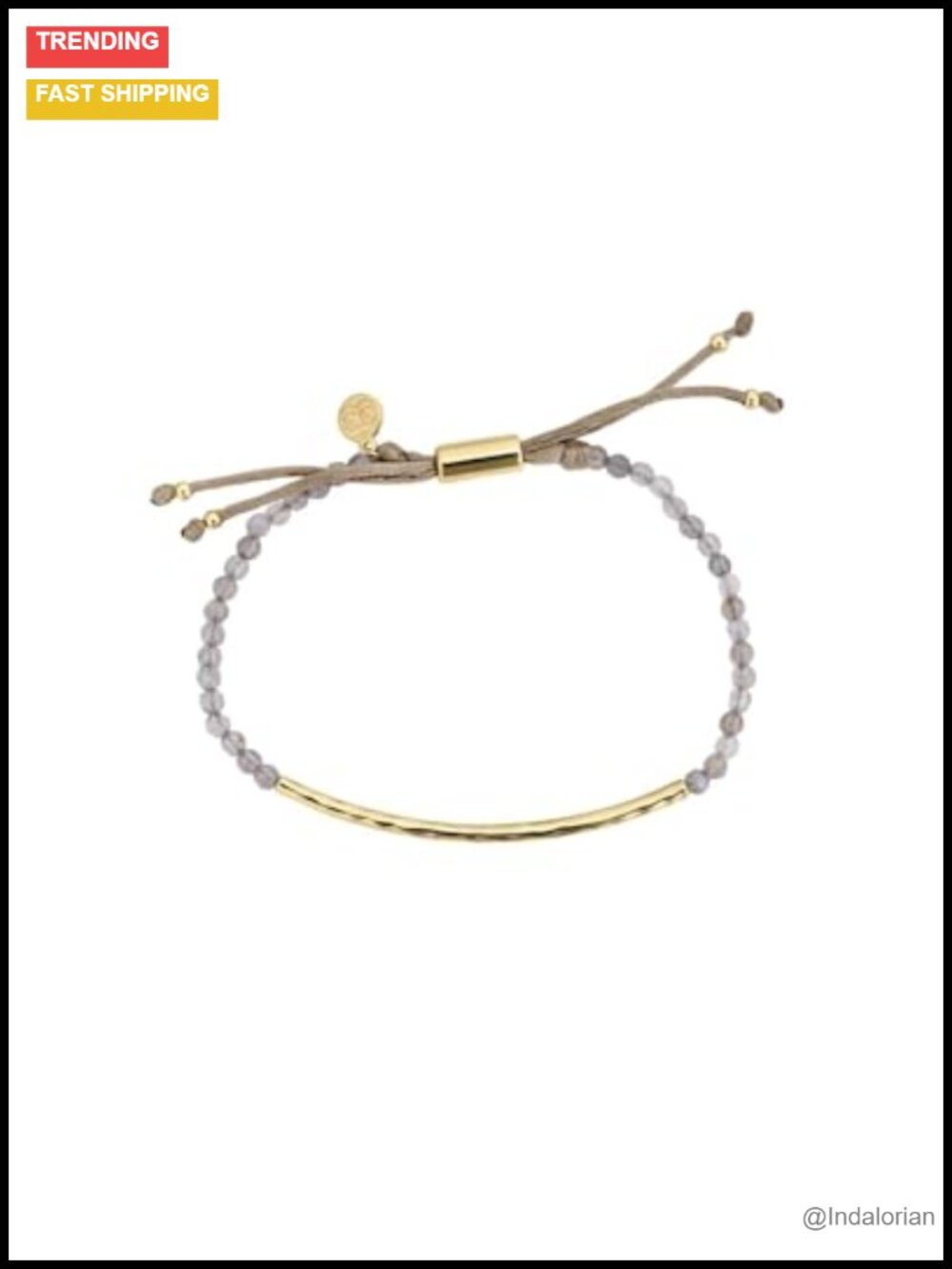 Women's Power Gemstone Bracelet Adjustable Gold Plated Stackable